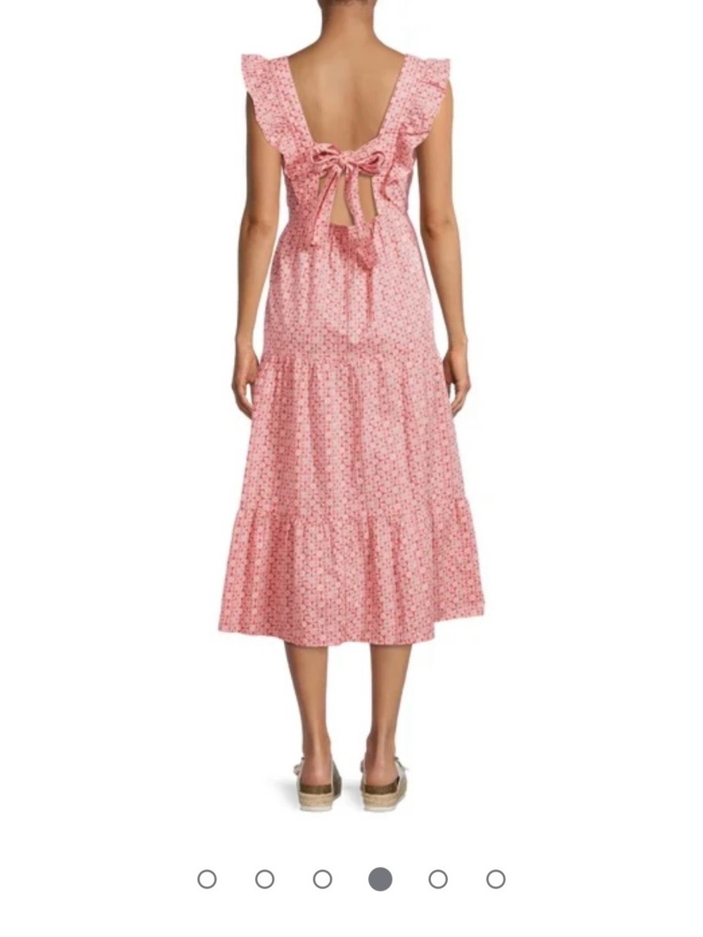 100% Cotton beachlunchlounge Alicia Maxi Dress with Tie Back Tiered Maxi Small - Picture 5 of 5